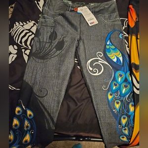 InkNBurn Peacock Capri NWT Size 14